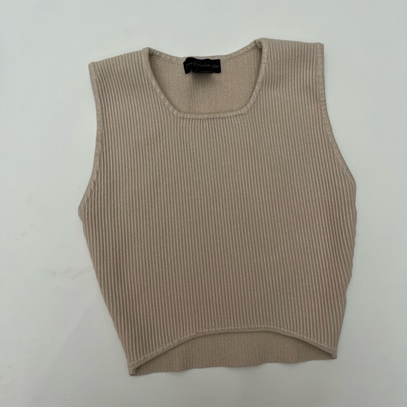 House of Harlow 1960 Tops - House of Harlow 1960 tan colored Crop Ribbed Knit Top size medium